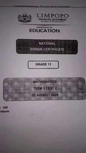 grade 11 mathematics term 3 test 2026