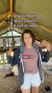 Rabbits and Roots Homestead on Instagram: "Rabbit math. The easiest way to put a ton of organic meat in your freezer! #MeatRabbits #HomesteadLife #SelfSufficientLiving #RaisingRabbits #HomegrownMeat"
