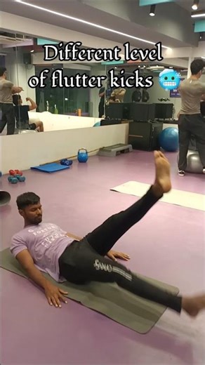 Different levels of Flutter kicks 🥶 | Workouts | Fitness #fitness #calisthenics