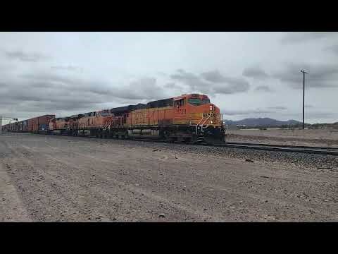 Monster EB BNSF Port Stack Train At Pisgah CA! #bigbossrailfanner
