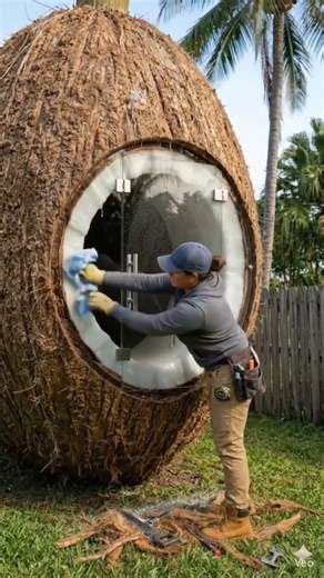 Coconut Resting Room 😱 #coconut #shorts