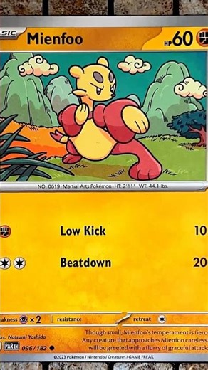 Mienfoo (096/182 - Common Normal) - Scarlet & Violet: Paradox Rift - Pokemon TCG