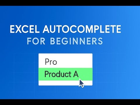 Excel Autocomplete List
