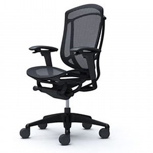 CC81MR FPG1 コンテッサセコンダ オフィスチェア(可動肘・座メッシュ)(5本脚/ハイバック) オカムラ(岡村製作所) 肘掛あり ブラック/ブラック アジャストアーム   CC81MR FPG1 - 【通販モノタロウ】