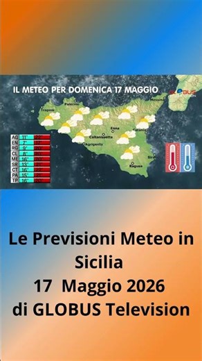 Weather Forecast for Sicily, May 17, 2026, by GLOBUS Television