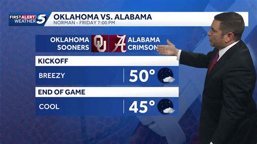 Gameday forecast: What temperatures to expect during OU–Alabama game in Norman