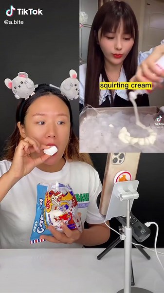 드라이 아이스와 휘핑크림의 맛있는 조화