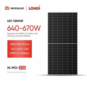 [Hot Item] Longi Himo X10 Solar Panels HPBC 2.0 Technology LR7-72HVHF 640W 645W 650W 655W 660W Photovoltaic Modules N-Type HPDC