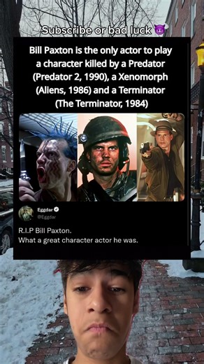 Bill Paxton is the only actor to play a character killed by a Predator (Predator 2, 1990),