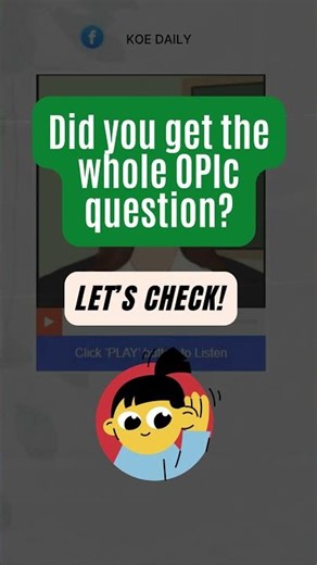 Neighbor first meet - OPIc Sample Question for Listening Practice - Day 60
