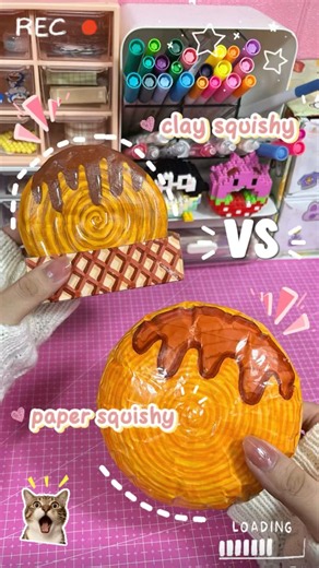 PAPER SQUISHY VS CLAY SQUISHY⁉️😱 BAGUSAN YANG MANA NIH⁉️ #diy