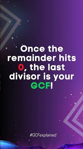 Fastest Way to Find GCF 💡 | Euclidean Method Explained in 60s #Shorts