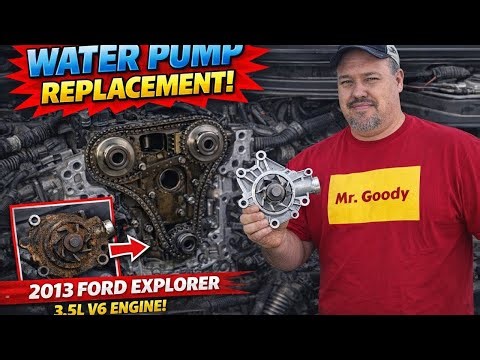 Replacing the water pump in a Ford Explorer 2013 XLT 3.5 and 3.7 Engines. Full Video #ford
