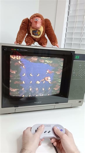 SNES Donkey Kong Country Part4 - CRT Sony Trinitron - #retrogaming #dkc #crt #gameplay #nintendo
