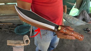 How to forge an amazing CAMPING KNIFE out of metal scrap like share and follow for more!! | Forged Creations