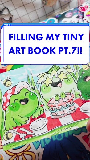 Tiny Frog Picnic Sketchbook Art Timelapse