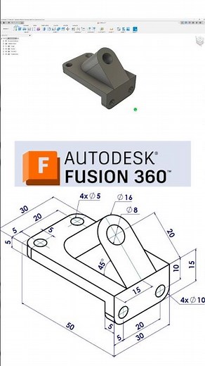🔩 Fusion 360 Bracket Modeling