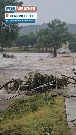 Texas river floods city of Kerrville
