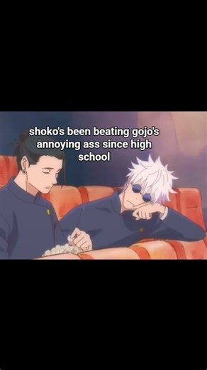 shoko beating gojo's annoying ass 😭 #jujutsukaisen #anime #jjk #gojo #geto #memesdaily #sukuna #yuta