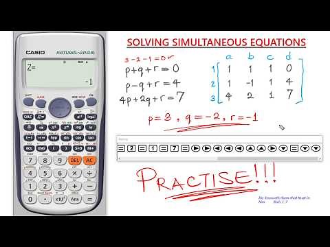 How to Solve Simultaneous Equations with the Scientific Calculator