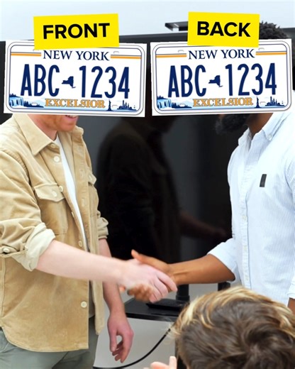 7.6K views · 26 reactions |  Did You Know?  New York State law requires all registered cars and trucks to have legible license plates on BOTH the front AND back. Failure to comply can lead to fines. Have peeling plates? No worries! You can replace them for FREE at the New York State Department of Motor Vehicles.  Replace your plates here: https://dmv.ny.gov/plates/peeling-and-damaged-license-plates | NYS Thruway Authority | Facebook
