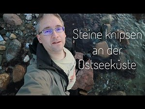 Steine knipsen an der Ostseeküste