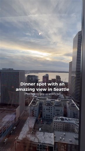Megan Roe || Seattle Food & Travel on Instagram: "This is one of the best spots in Seattle for dinner with an amazing view 😍 We’re at @charlotterestaurant located on the 16th floor of the @lottehotel_seattle in downtown Seattle! Their braised dino short rib was a top bite and their lounge pop-up Frost is serving festive drinks straight out of a gingerbread house through December 27th 🎄✨ Add in the Lotte Hotel’s modern, comfy rooms, and it’s truly the perfect place to dine and stay! Charlotte R