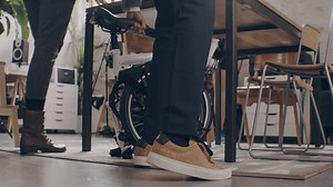 Never leave your bike outside again. The Brompton Electric folds into a compact package so you can keep it by your side at all times, reducing the chance of theft. | Brompton Bicycle