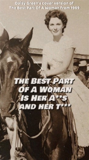 669K views · 10K reactions | Daisy Green's version of "The Best Part of a Woman" recorded live on her farm in 1969. The family horse, Fuk Dover (distant relative of guitarist Ben Dover), is happy to be in the video. #countrymusiclover #fypchallenge #countrymusic #memes #trendingpost #funnyvideos | Banned Vinyl Collection | Facebook
