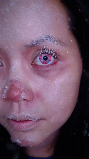 Frozen Lashes Makeup Tutorial ❄️ #mylinhmakeup #icemakeup #xmas #sfxmakeup