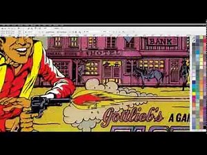 'Fast Draw' - Pinball - Back glass repair