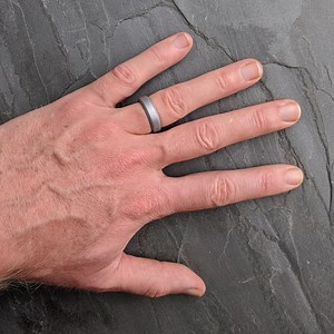 Silver Silicone Ring Men Women, Bevel 6mm Band, Breathable Comfort Fit Ring Matching Couples, Metal-free Food Grade Silicone Wedding Ring - Etsy