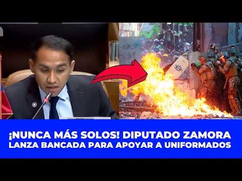 ¡NUNCA MÁS SOLOS! ZAMORA LANZA BANCADA PARA APOYAR A CARABINEROS, PDI Y FF.AA.