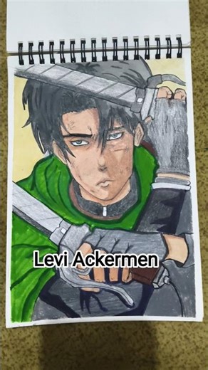 How I Drew the COLDEST Look of LEVI ACKERMAN! ⚔️🔥 | Alok Arts. #shorts#drawing#animeart#art