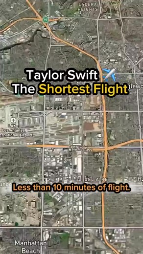 3.4M views · 6K reactions | Taylor Swift ✈️ The shortest flight | Flight and routes Every day | Facebook