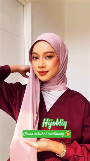 Ro'mol O'rash Usullari 🧕🏼 I Hijab Style 🧕🏼💜 #hijab #hijabstyle #hijabtutorial