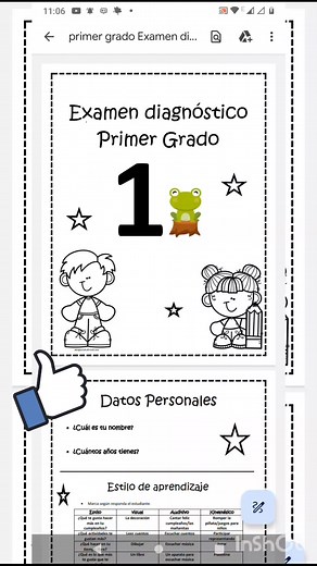 Examen diagnóstico para primer grado 🎖️ #primaria | Soy Docente Actividades - Asesoramiento
