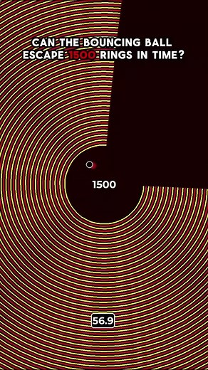 🤯Wait, Can the ball Escapes in 60 Seconds #satisfyingvideos #asmr #bouncingball #satisfying #physics #brainrot #python #viral | Walterballs Escape