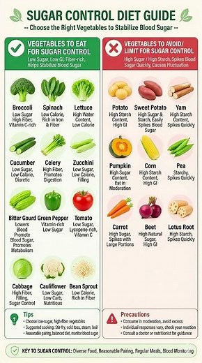 Sugar Control Vegetables: What to Eat vs. What to Avoid 🥦❌
