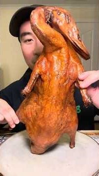 EATING A WHOLE ROAST DUCK! 🦆 #quack #asmr #mukbang #pekingduck #roast