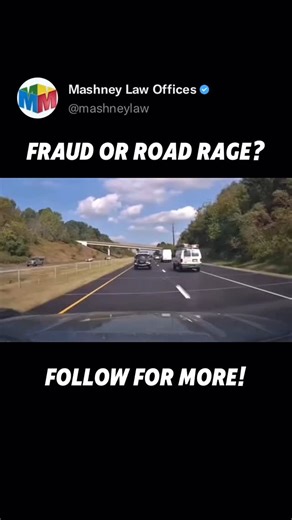 Mashney Law Offices | Comment below! An aggressive brake check? A setup for insurance fraud? Or just pure road rage? This dashcam footage shows a black sedan... | Instagram