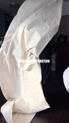Canvas Preparation for Large Artwork: A New Series