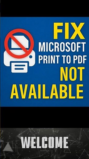 Quick Fix Microsoft Print to PDF Missing (Windows 10/11). #windows11 #windows10 #shorts
