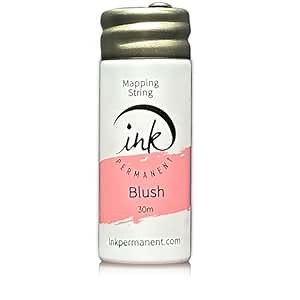 Ink Permanent Brow Mapping String [100 Ft Bottles - 30 m] Pre-Inked String for Permanent Makeup and Microblading Supplies, Brow Mapping Kit, String for Brow Shaping (Blush)