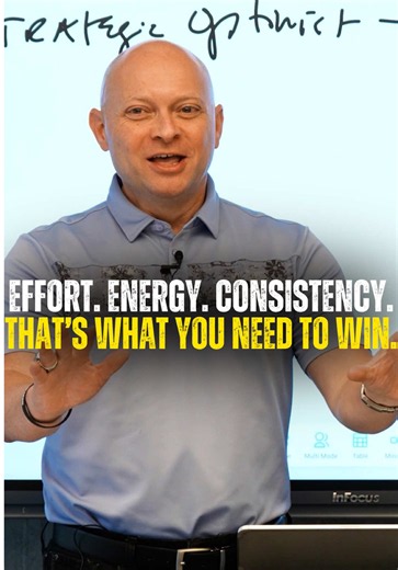 Pressure doesn’t break most people. It exposes them. When business gets hard, average people contract. They stop prospecting. They stop following up. They stop engaging. They disappear. Winners expand under pressure. If you bring enough energy, enough consistency, and enough effort to the marketplace every single day, eventually you win. Not because it’s easy. Because most people won’t stay in the game long enough to see it through. The prey drive activates when things get uncomfortable. That’s 