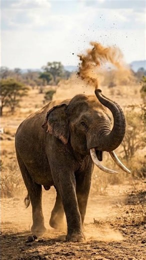 Real Elephant River Crossing & Dust Bath | Wildlife Documentary Style 🐘 #elephants #wildlife #shorts