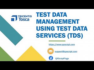 Tosca Tutorial | Lesson 154 - Test Data Management with Tosca | Test Data Services | TDS Modules |