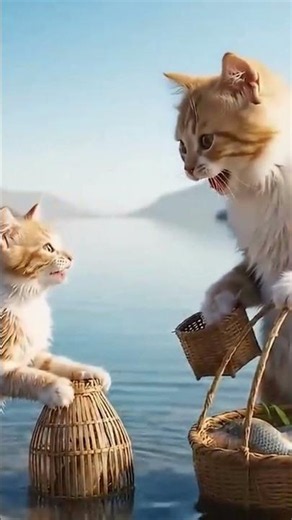 ​🐱Cats Go Fishing! | The Ultimate Fish Catchers🐟#trending#catsworld #cat#shorts#fishingcat#catworld