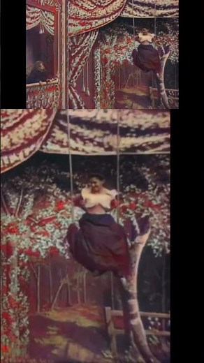 🎪 **1901 - Trapeze Disrobing Act | Stunning 4K Color Restoration 🤸‍♀️✨