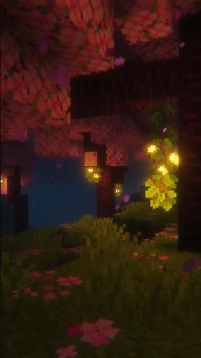magical cherry grove at night🌸peaceful minecraft music #minecraft #atmosphere #minecraftmusic #relax